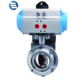 12 Positions Handle Thread Stainless Steel Sanitary Butterfly Valve